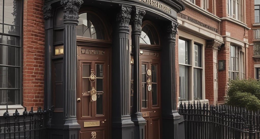 Warm, inviting Mayfair penthouse interior bathed in soft bronze light.