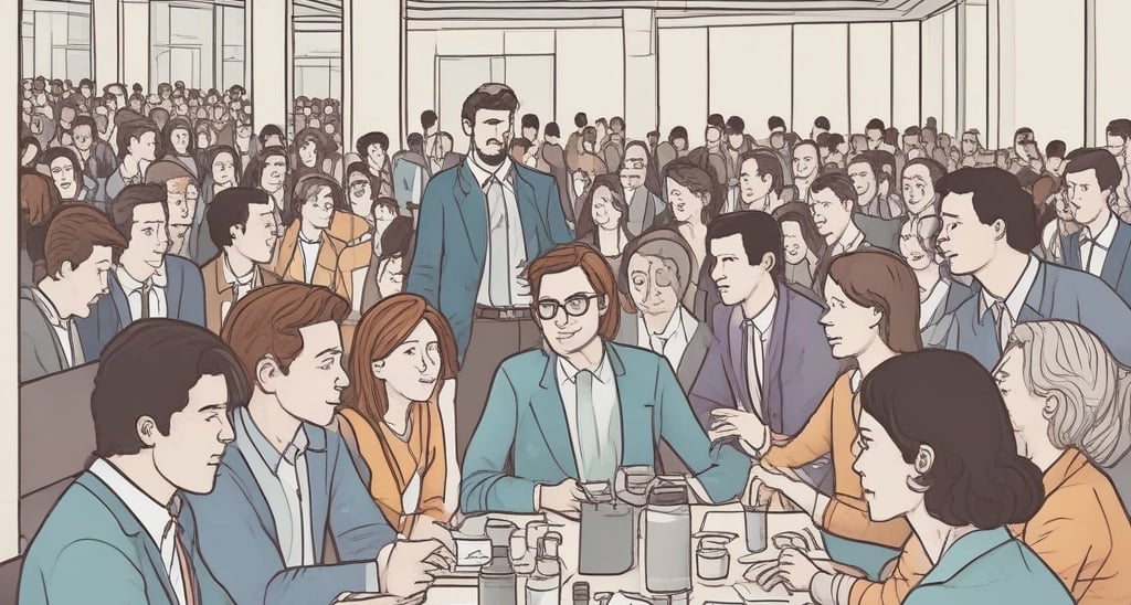 A peaceful group session of Alcoholics Anonymous members sharing stories in a cozy room.