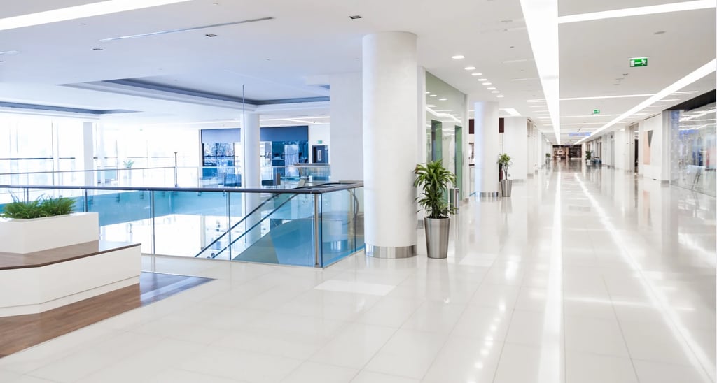 Commercial painting shopping mall