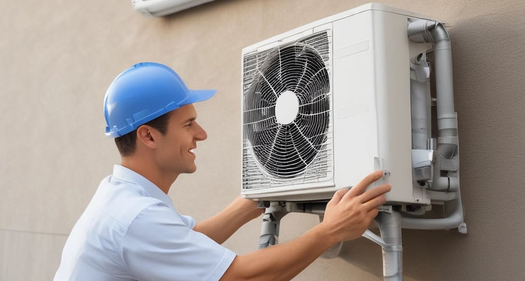 Commercial refrigeration unit being installed in a store.