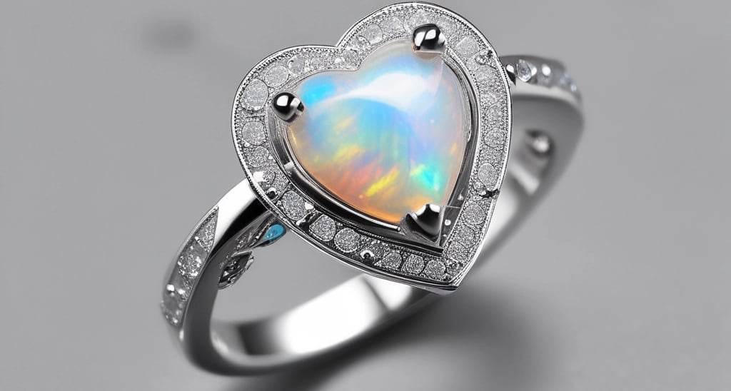 Close-up of a vibrant Australian opal with fiery red and green flashes.