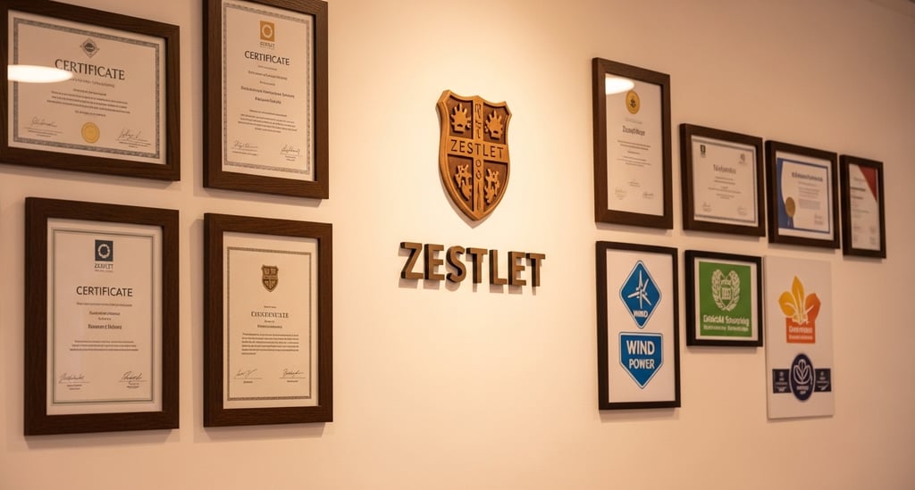 Quality, heritage, and compliance go hand-in-hand. ZESTLET proudly holds multiple certifications for manufacturing excellence
