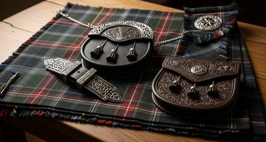 The centerpiece of Highland wear — woven in true clan tartans, pleated by hand, and tailored for perfect drape and swing.