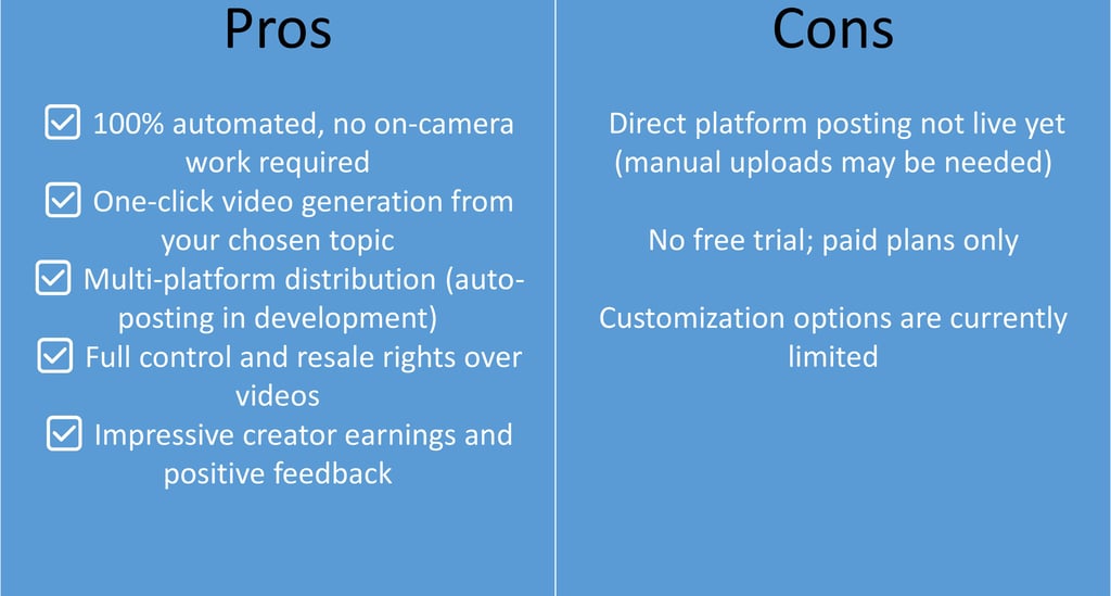 a comparison of pros and cons of pros