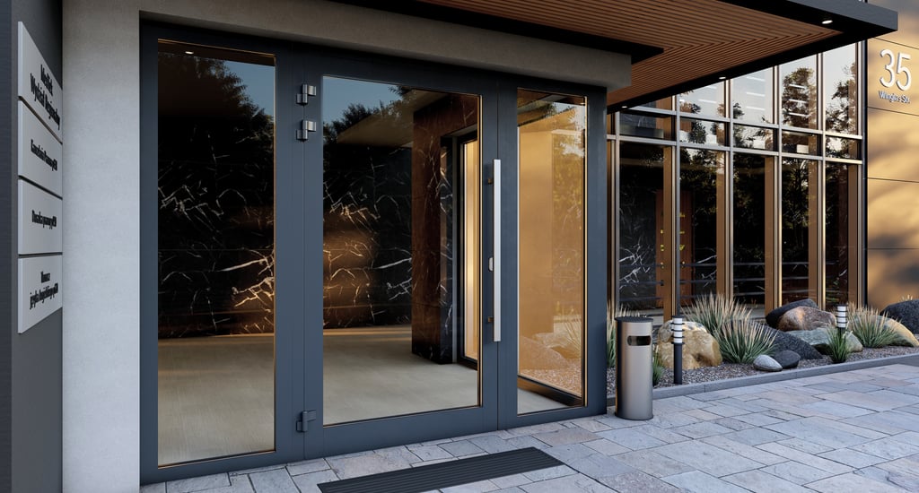 stiklinė durų sistema