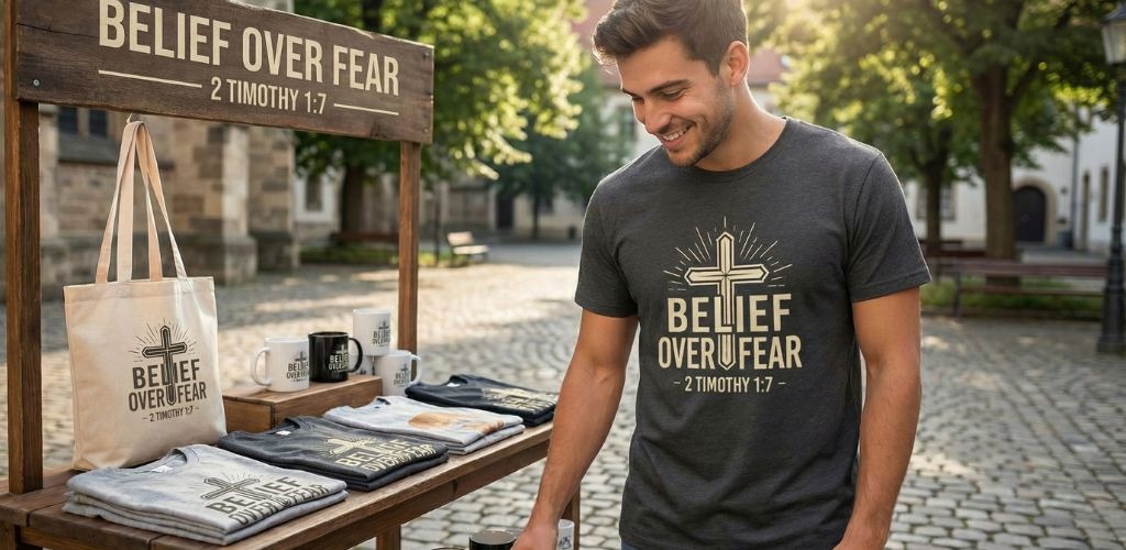    Belief Over Fear Christian Tee,Bella + Canvas 3001 Unisex,asylvestre shop
