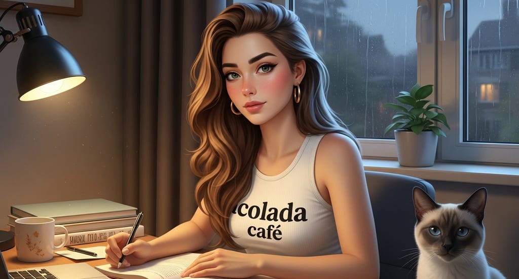 ai avatar study with me. subtle ai movements with veo 3.