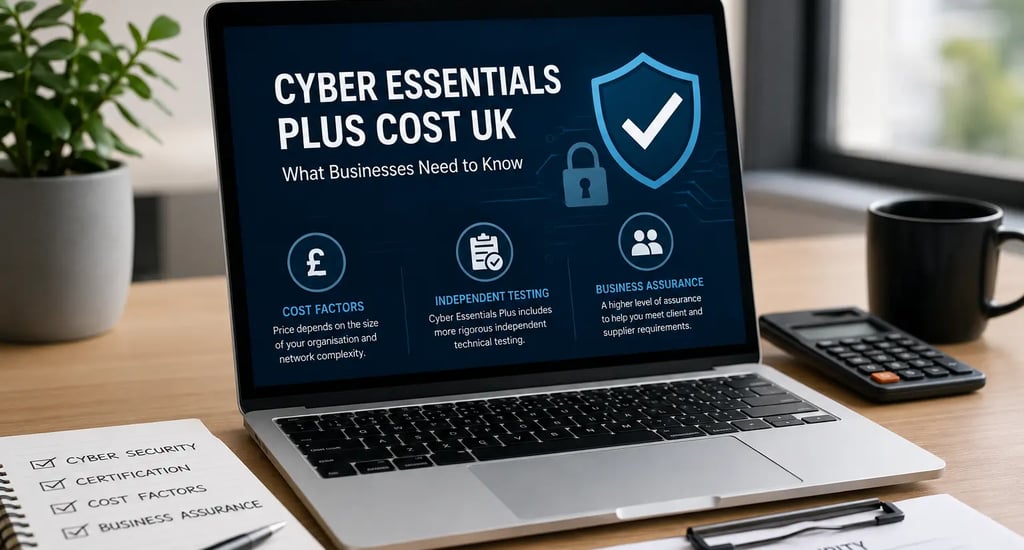 Business reviewing Cyber Essentials Plus cost and certification options