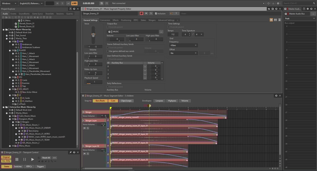 Session Wwise, Audio Engine, Moteur Audio, Audio Kinetic