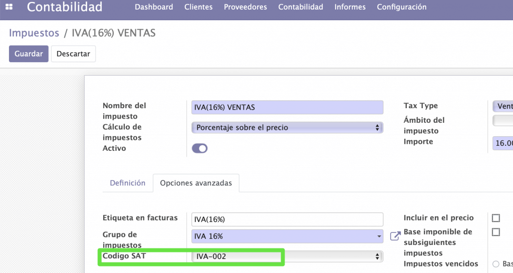 tipo de impuesto