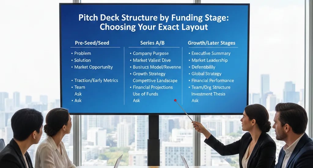 Pitch Deck Structure by Funding Stage: Choosing Your Exact Layout