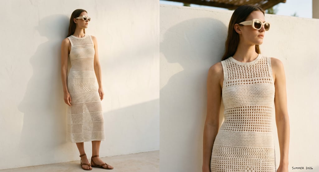Tendencia crochet verano 2026 vestido artesanal moda editorial