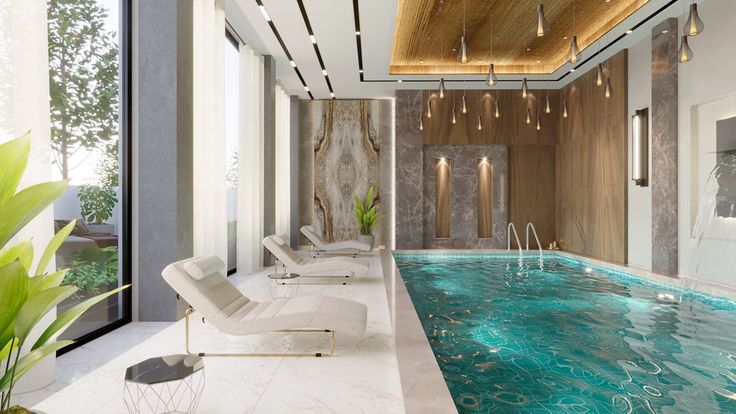 luxury indoor pool and leisure facilities aesthetics