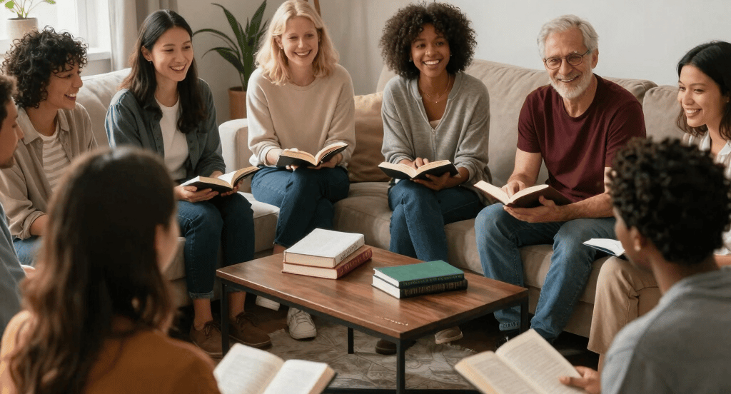 Thejesusgalleries.com small-group bible-study fellowship, comfortable, sharing interactive diverse  