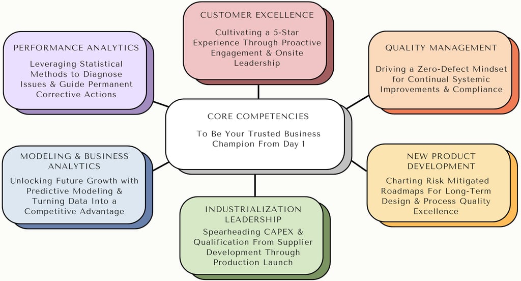 IKKA Solutions Core Competencies: Quality, NPD, Industrialization, BI, Analytics, Customer Care