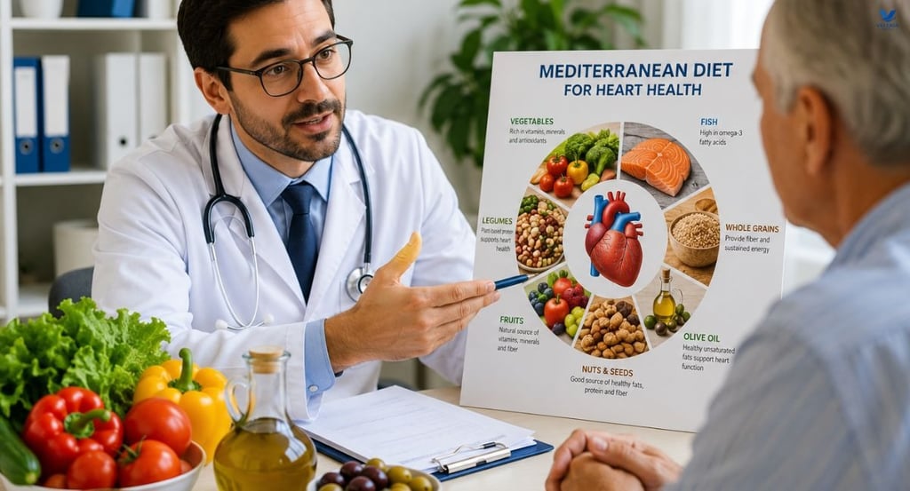 A nutrition expert talking about the Mediterranean diet and heart health.