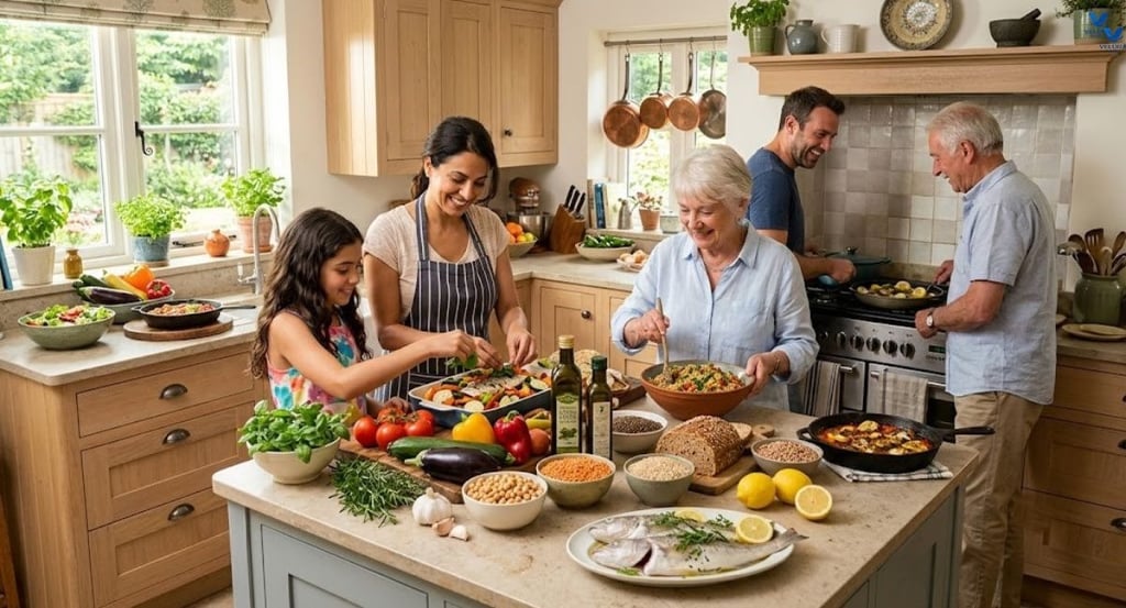 : Mediterranean lifestyle is a great way to promote long-term heart health for the family.
