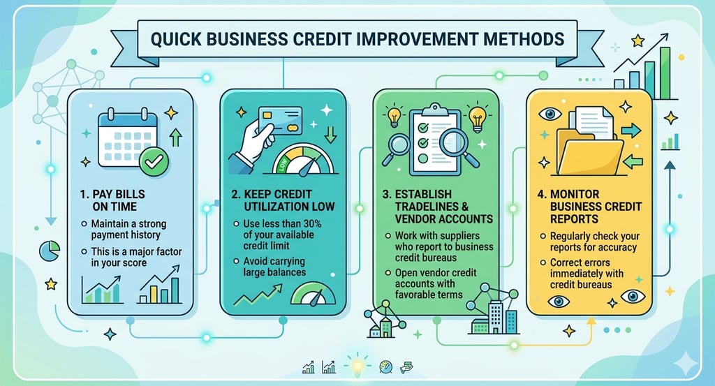 quick business credit improvement methods
