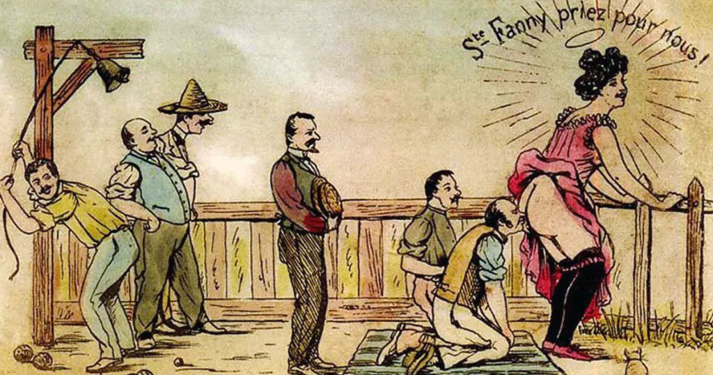 Lithographie Ste Fanny priez pour nous, pétanque