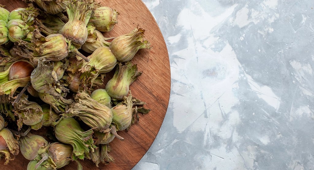 Frutos de cardo mariano sobre una tabla en una mesa