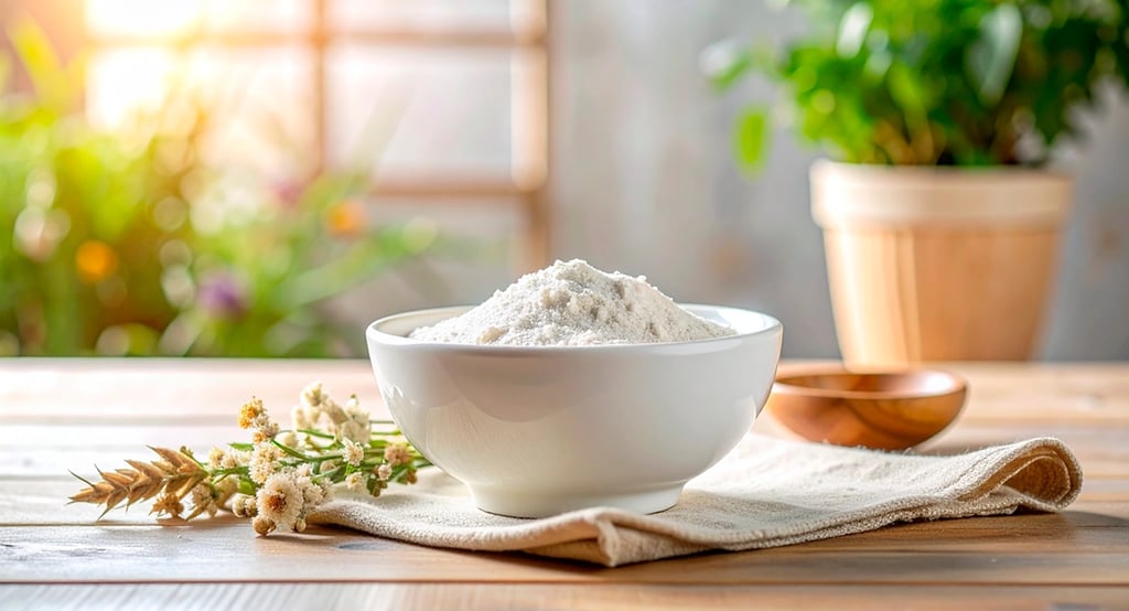 Bowl con psyllium sobre una mesa