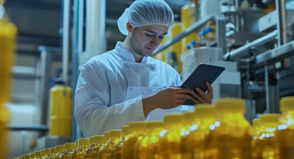 Persona trabajando en la industria alimentaria