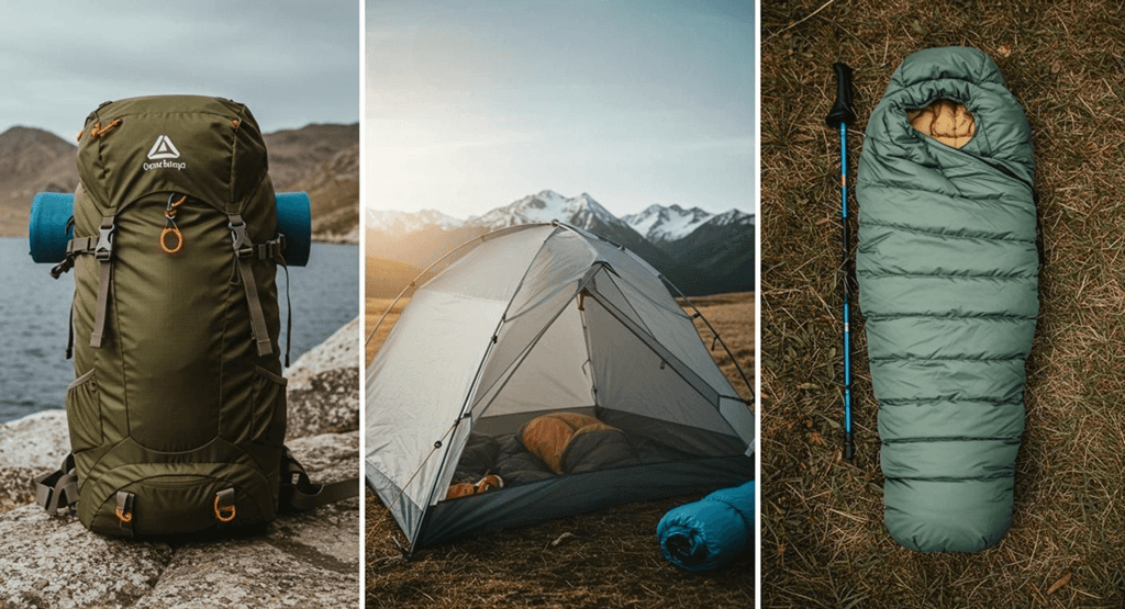 The "Big Three" essential backpacking gear items