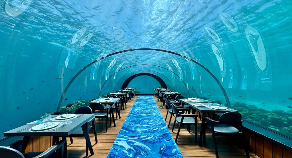 hurawalhi maldives 5.8 underwater restaurant