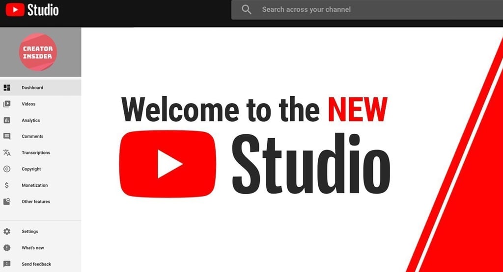 youtube studio dashboard