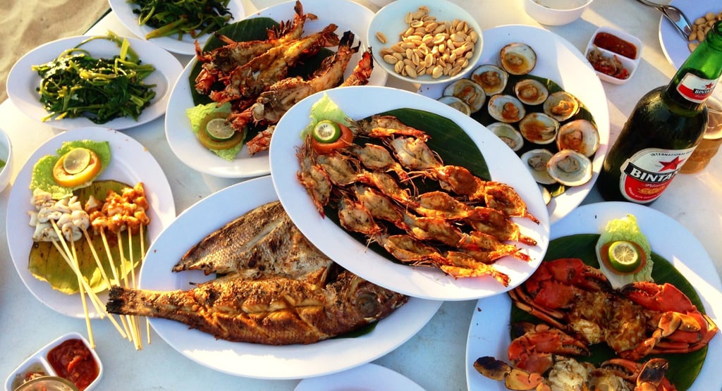 Seafood at Jimbaran Beach
