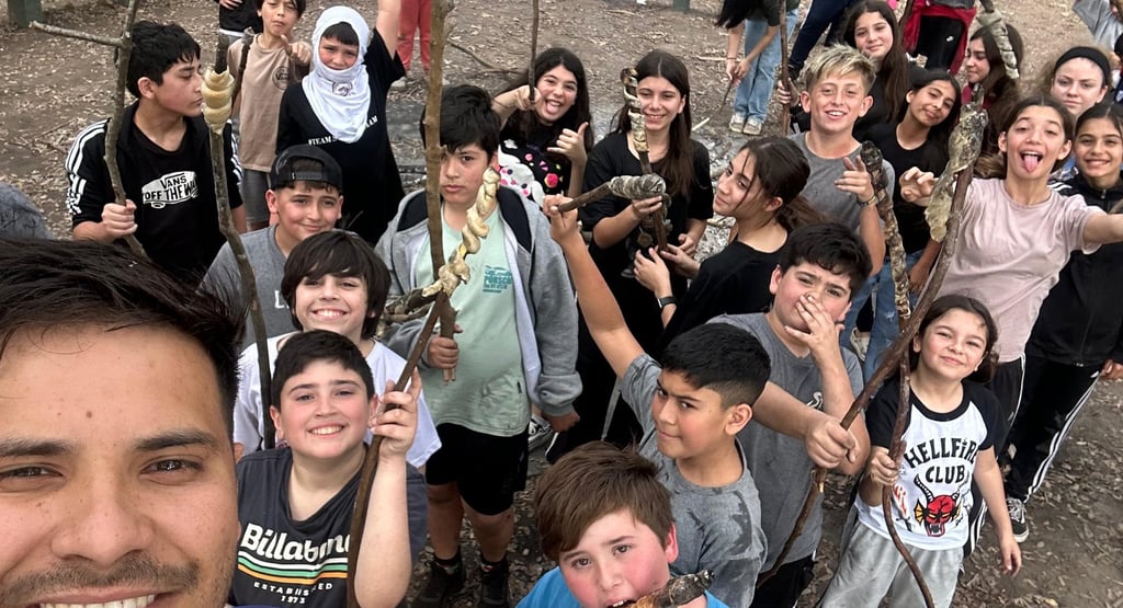 Niños de campamento