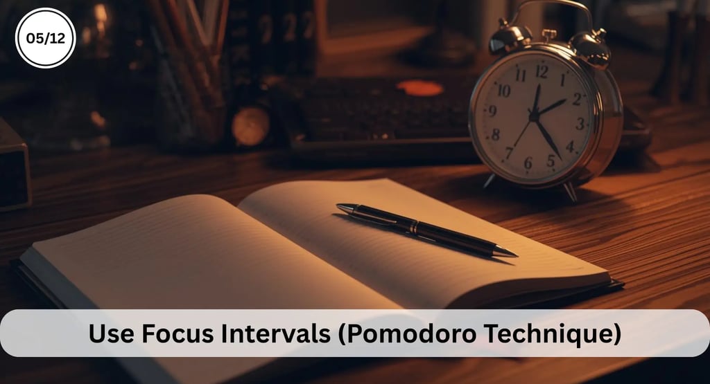 Pomodoro timer on desk showing focus intervals for better study mode — Thunder Motivation.