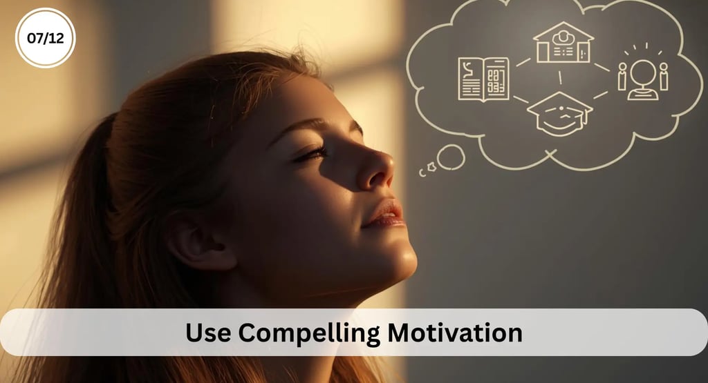 Student visualizing goals to activate study focus mode — Thunder Motivation.