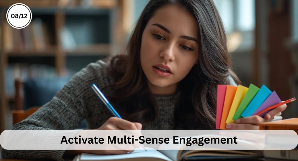 Student taking active handwritten notes to stay in deep study focus mode.