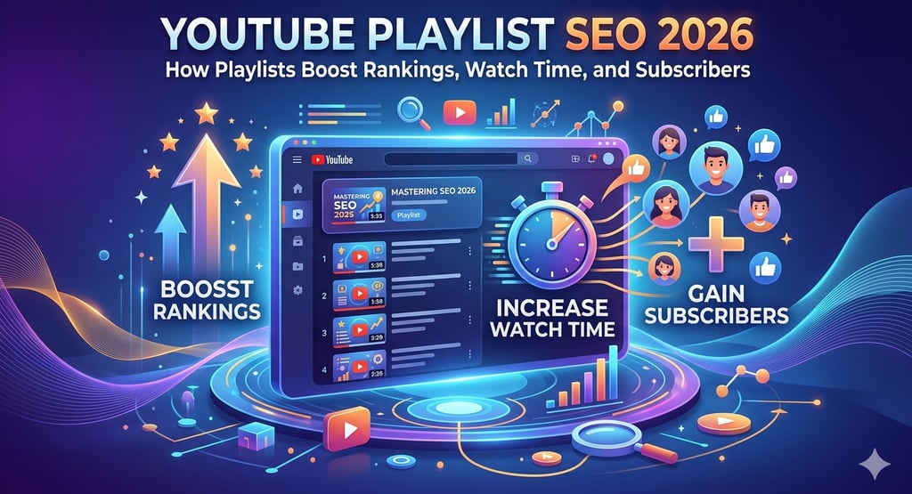 YouTube Playlist SEO 2026: How Playlists Boost Rankings, Watch Time and Subscribers
