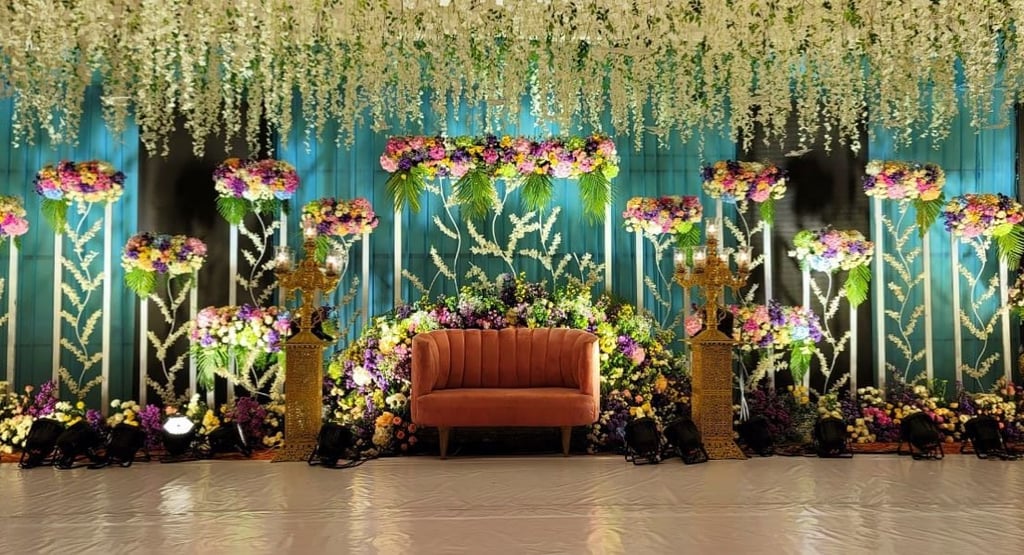 Elegant wedding decor at Omkar Garden Mangal Karyalaya, Kondhwa Pune