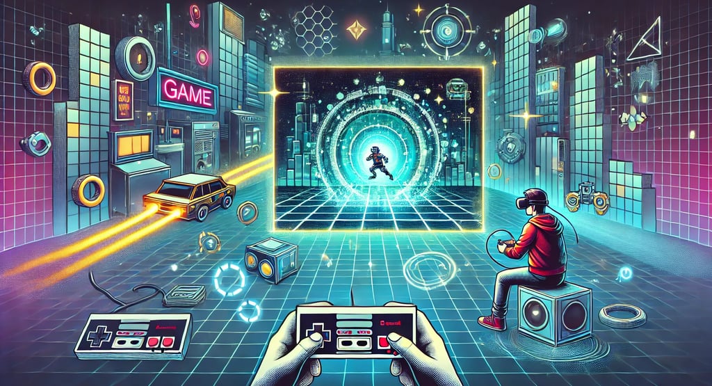 a person holding a game controller in front of a video game