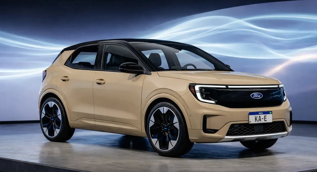 Ford Ka-E conceito elétrico para o Brasil com design moderno rival do BYD Dolphin