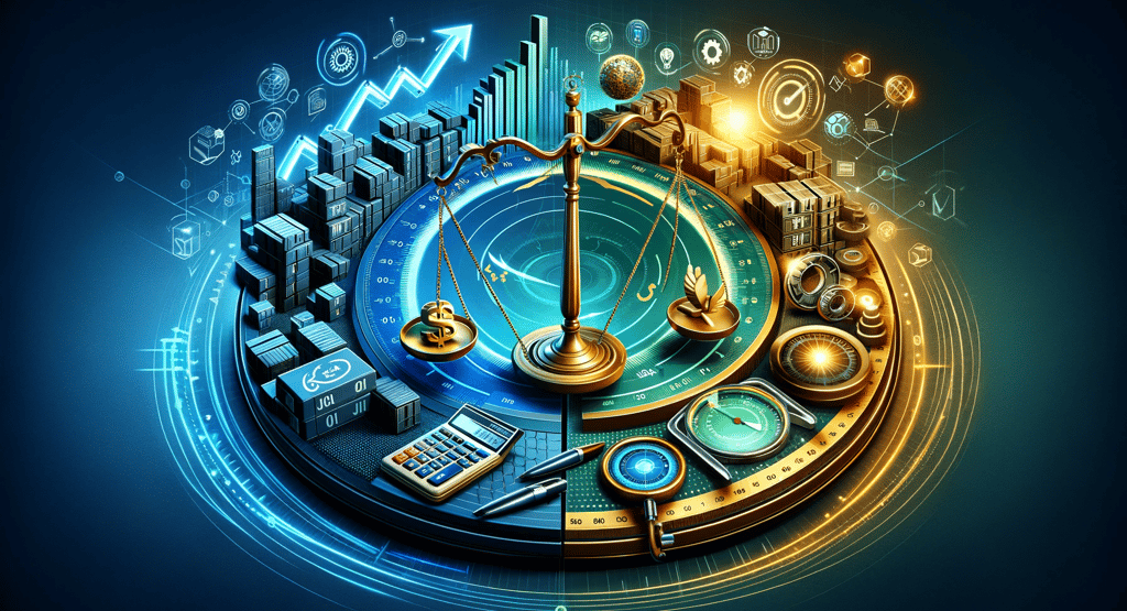 supply chain symbols in a circle