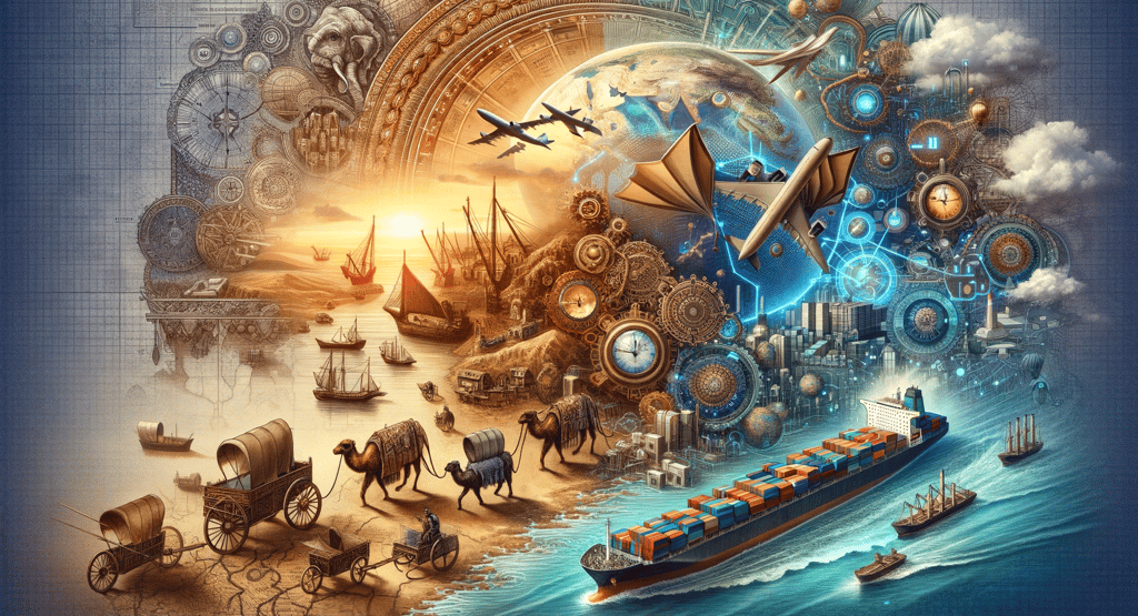 a painting of a ship in the ocean