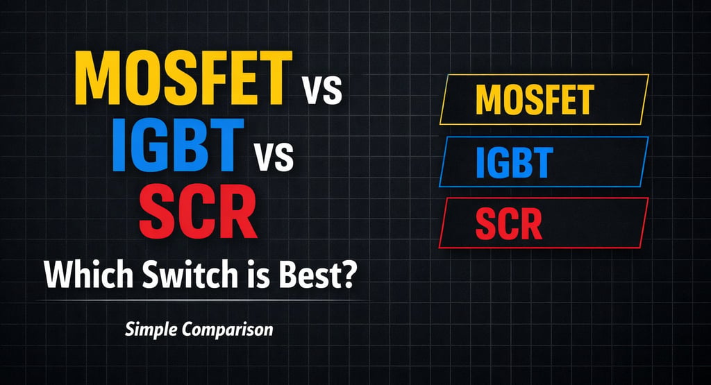 MOSFET vs IGBT vs SCR Which Switch is Best?