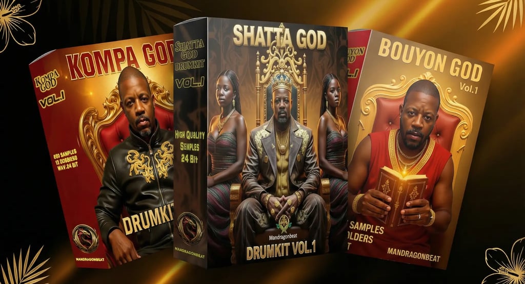 a group of three books with a gold and black cover