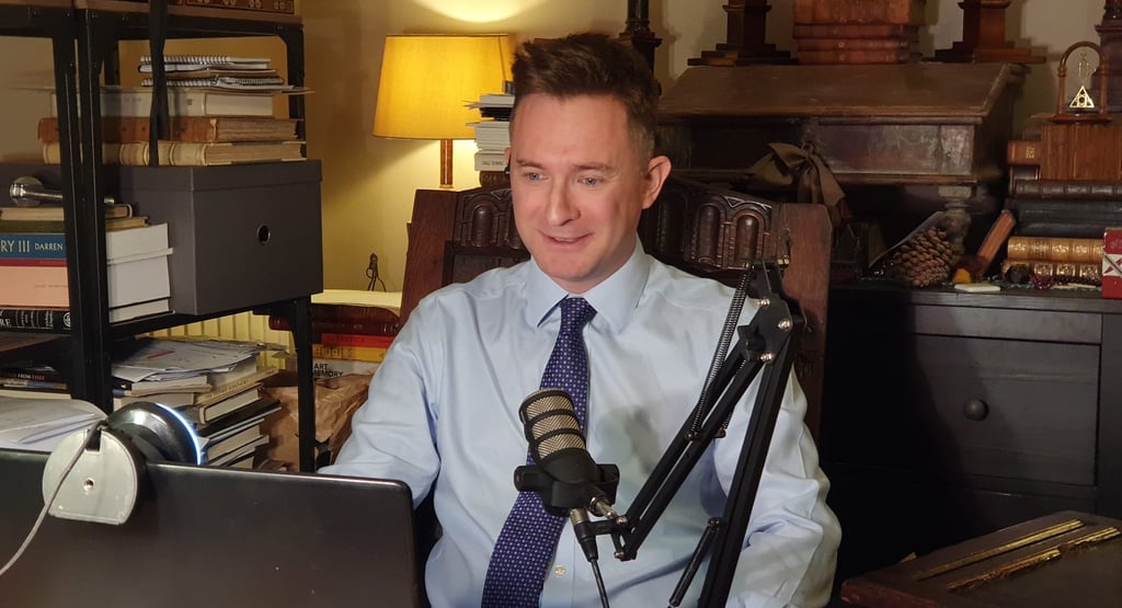 James D Wenn being interviewed by BBC Radio Shropshire