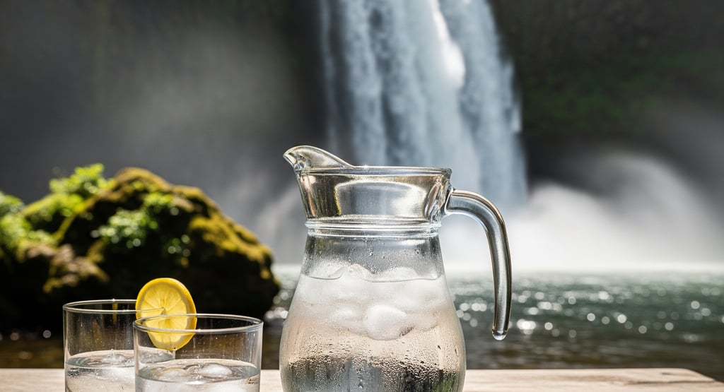 a pitcher of water with a pitcher of water