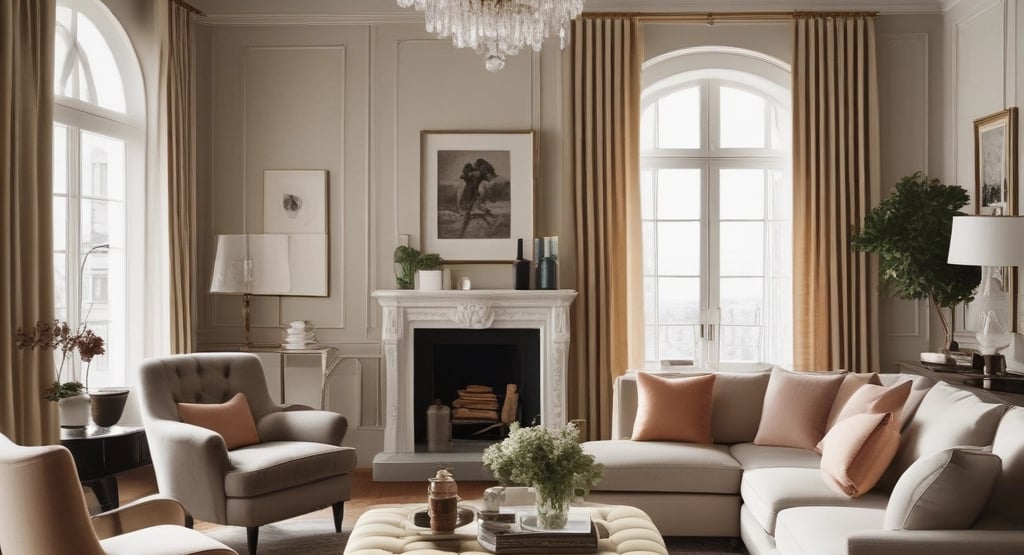 a chair and a lamp in a room