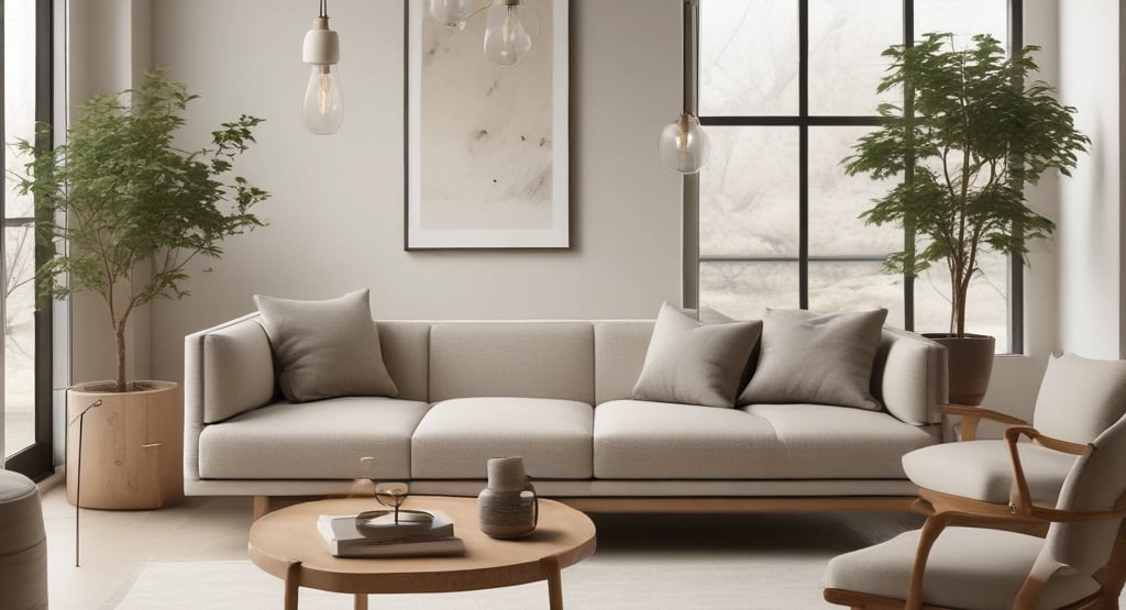 a waterfall with a bridge and plants