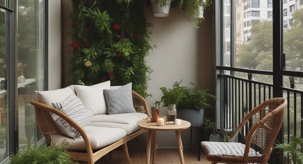 a tall white building with a window and a balcony