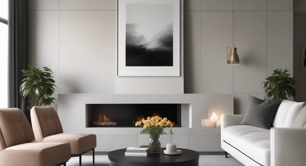 a couple of sculptures sitting on top of a table