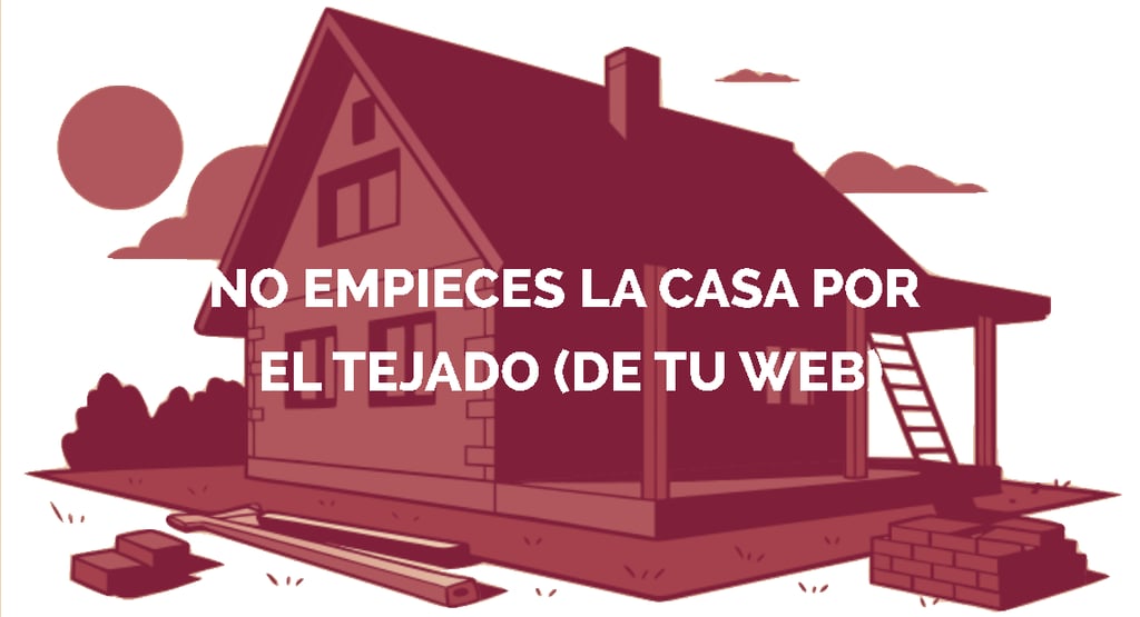 Una casa en construccion en color plano a tonalidades distintas de magenta
