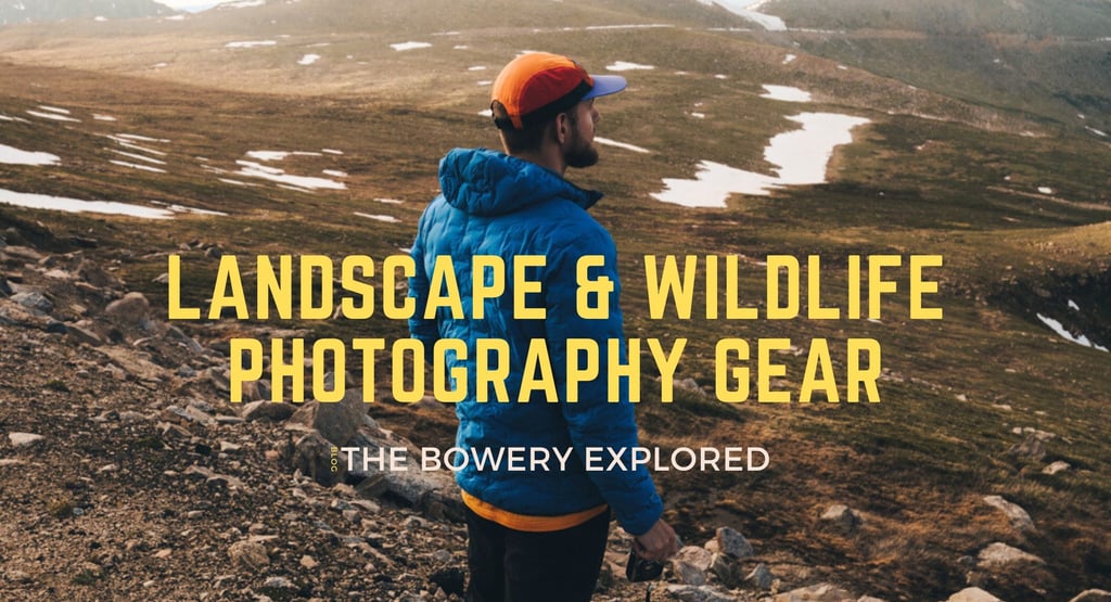 Photo by Ryan Klein showing Nate Bowery overlooking the Rocky Mountains camera in hand
